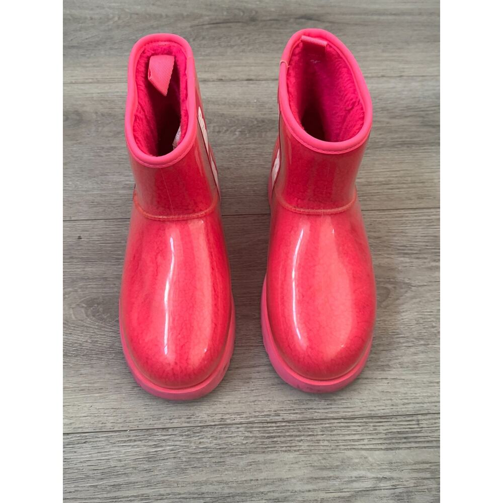 UGG Classic Clear Mini Boot Waterproof Pink Hibiscus Women's Size 9